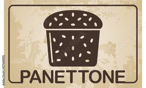 Italian Christmas cake - Panettone - vector