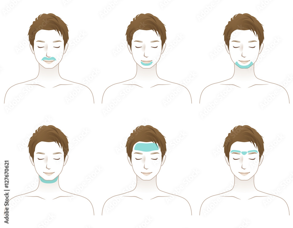 メンズエステ　男性　顔　脱毛箇所