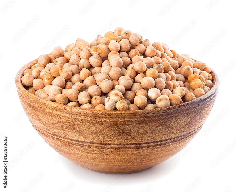 Chickpeas isolated on white Chickpeas isolated on white