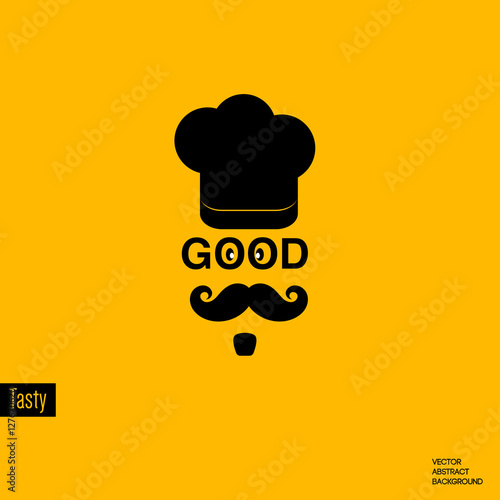 Cook cap icon. Restaurant logo. Simple toque