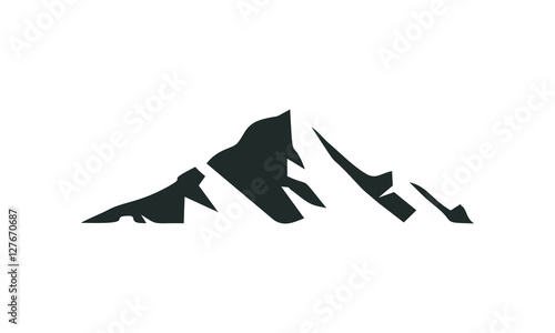 mountain peak vector