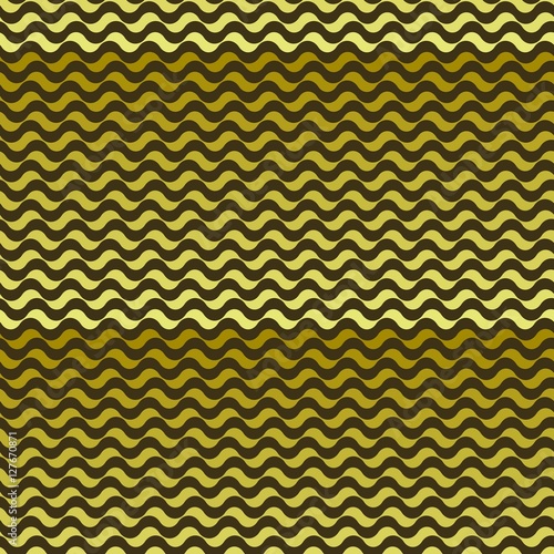 Seamless pattern. Golden waves texture 