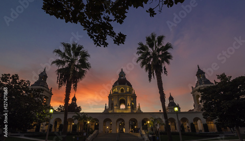 Sunset at Pasadena City Hall photo