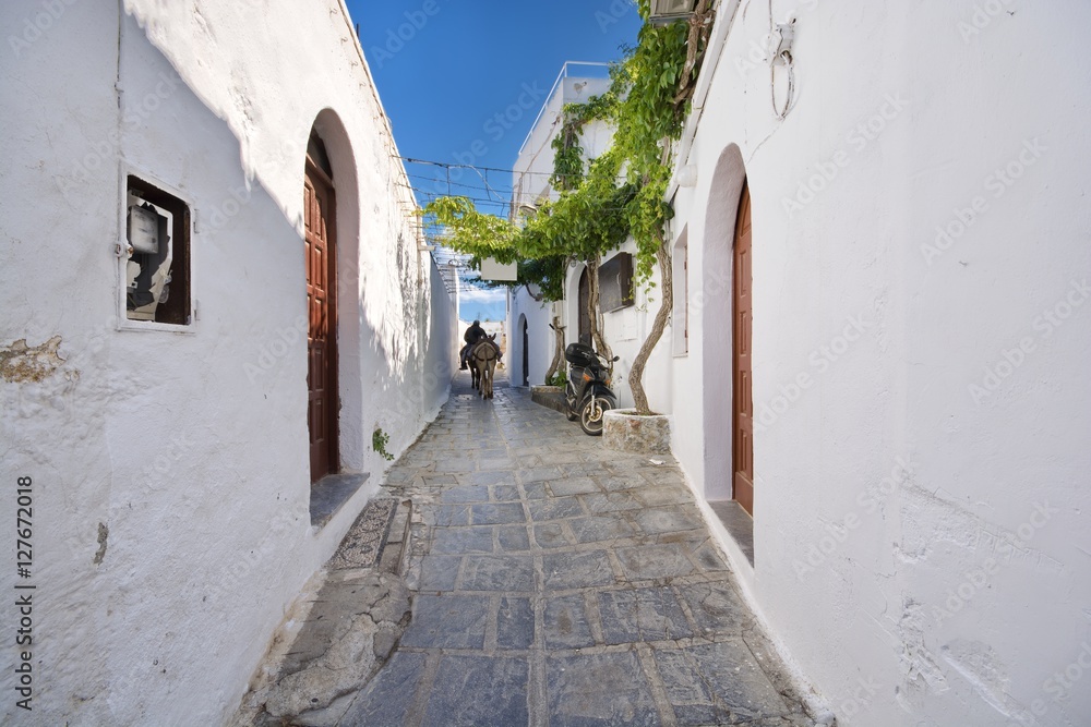 Traditional Greek architecture, Lindos, Rhodes Island, Greece