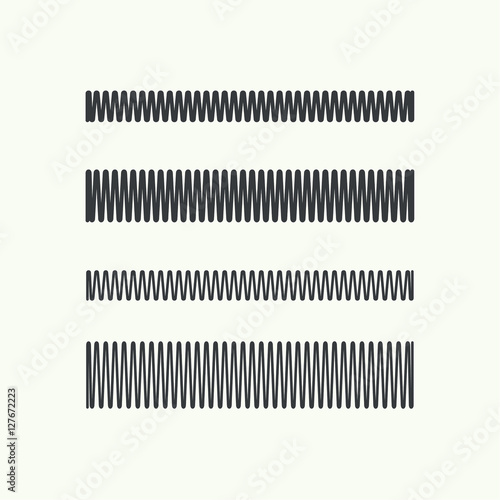 Coil spring vector icon.
