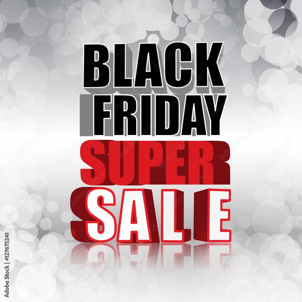 Black Friday sale inscription design template Vector illustration Stock