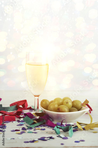 Canvas Print Las doce uvas de la suerte, nochevieja