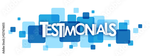 TESTIMONIALS Vector Letters Icon 