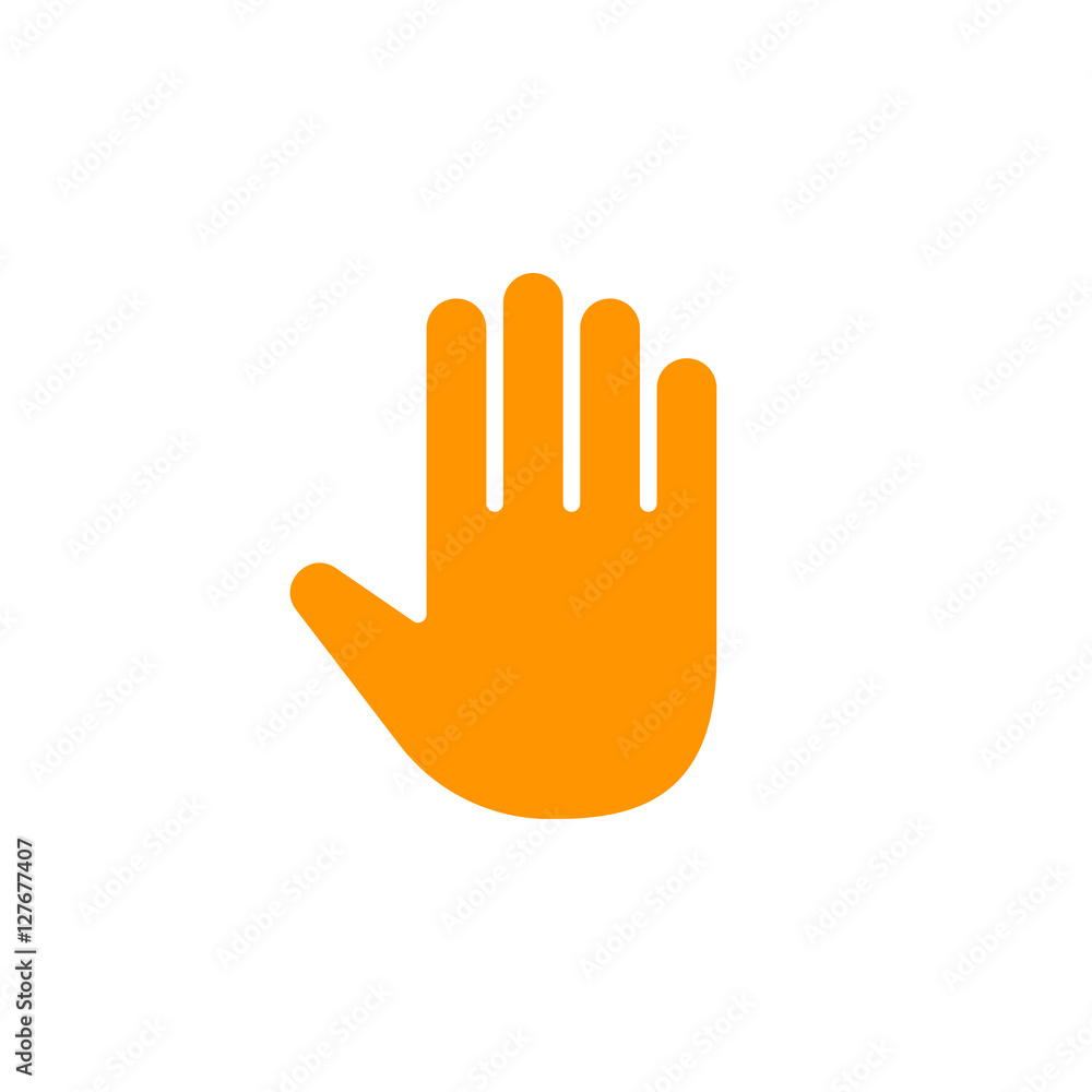 Palm, Hand icon vector, filled flat sign, solid colorful pictogram isolated on white, logo illustration