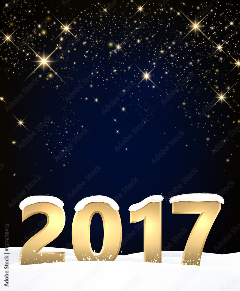 Fototapeta premium Blue 2017 New Year background.