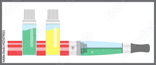 Electronic cigarette with liquid
