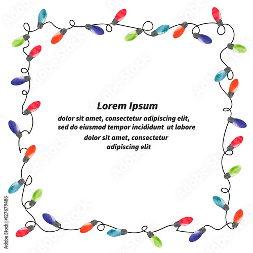 Christmas lights frame for ...