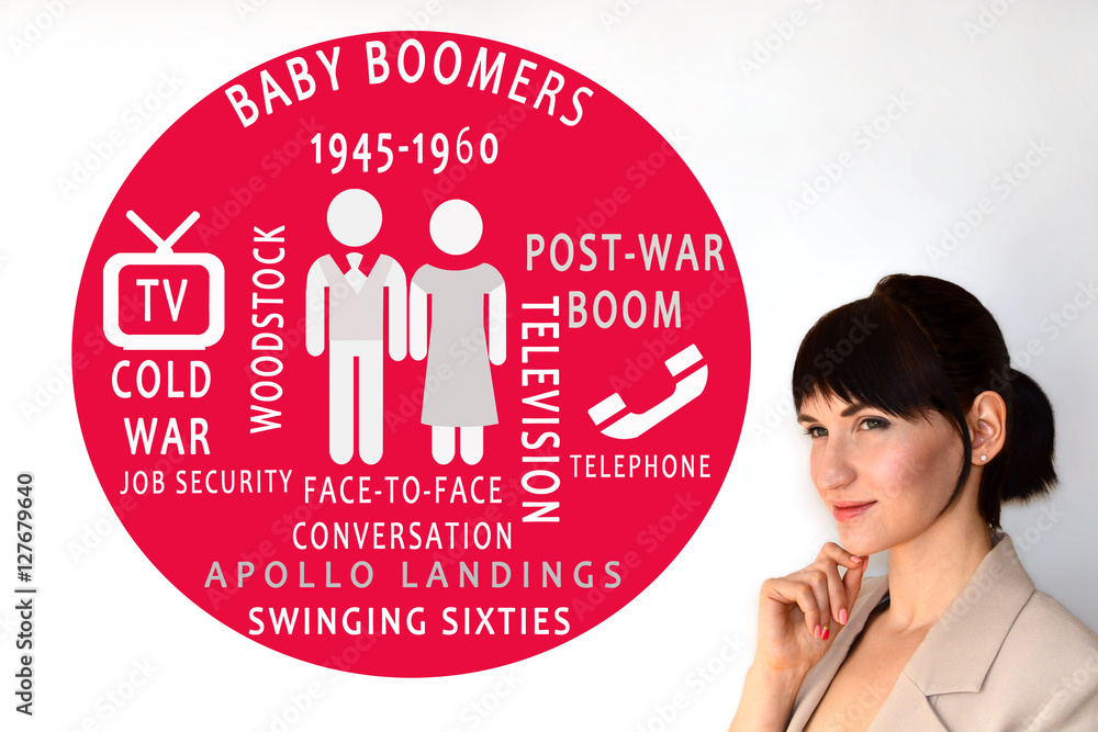 marketing baby boomers generation. 1945-1960 year. Marketing to baby boomers Stock Photo | Stock