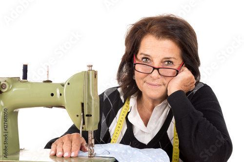 Senior seamstress photo