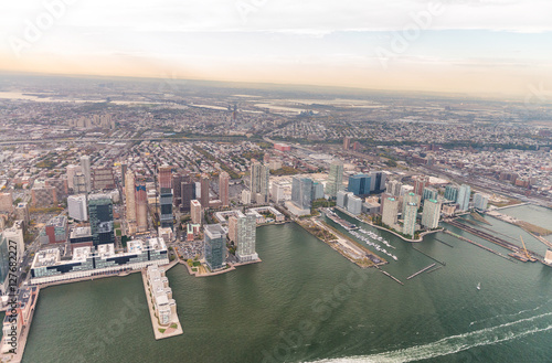 Manhattan East Side as seen from helicopter - New York City - US © jovannig