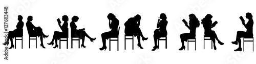 sitting silhouette