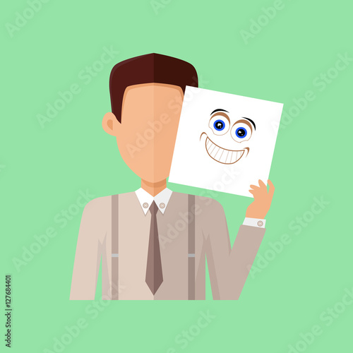 Man Character Avatar Vector in Flat Design