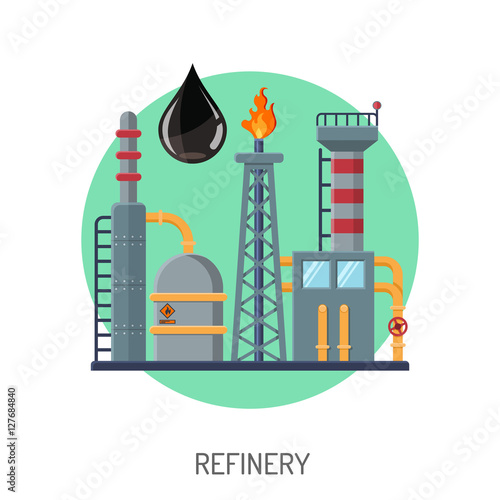 Oil refinery icon