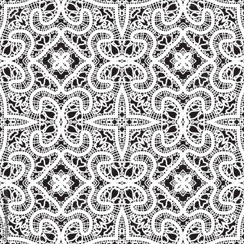 Tatting lace texture, seamless pattern