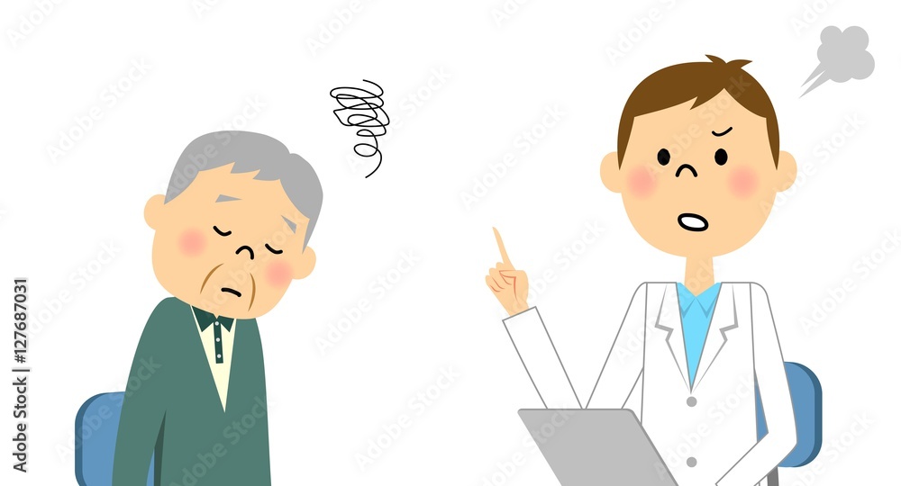 受診する高齢者