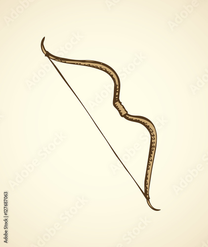 Bow arrows. Vector drawing