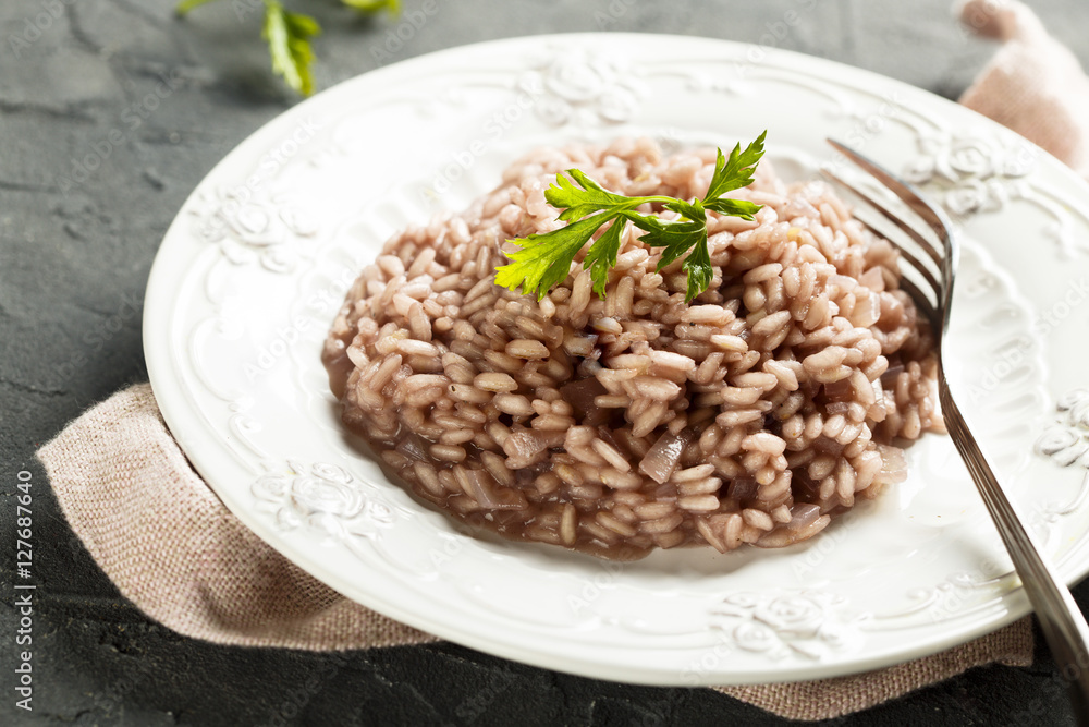 Risotto with red wine Risotto with red wine