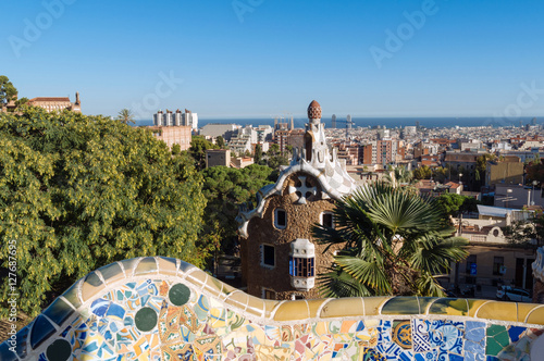 The Park Guell in Barcelona - Spain.