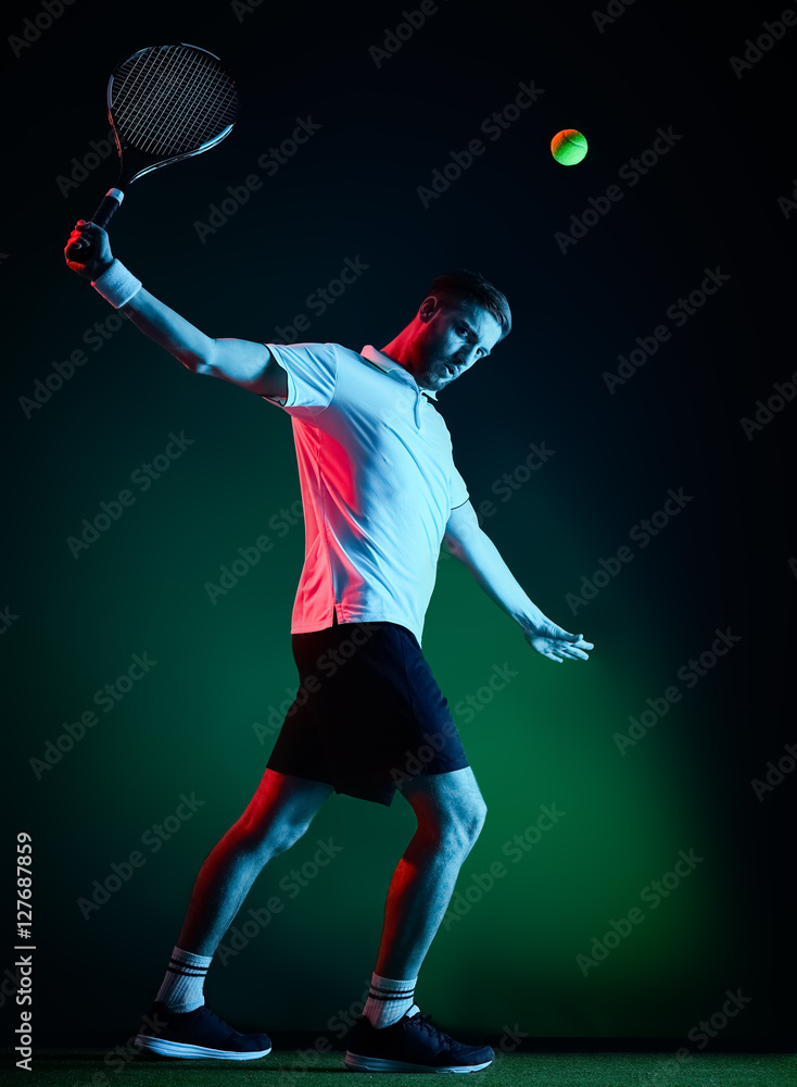 tennis player man isolated