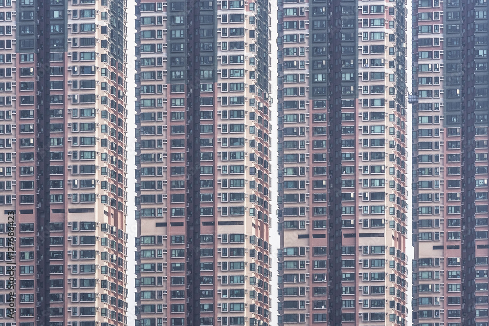Highrise residential building in Hong Kong city Highrise residential building in Hong Kong city