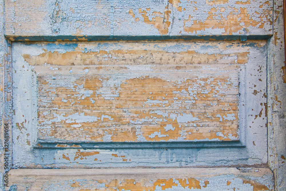 Naklejka premium Image Of Brown And Blue Old Wooden Texture