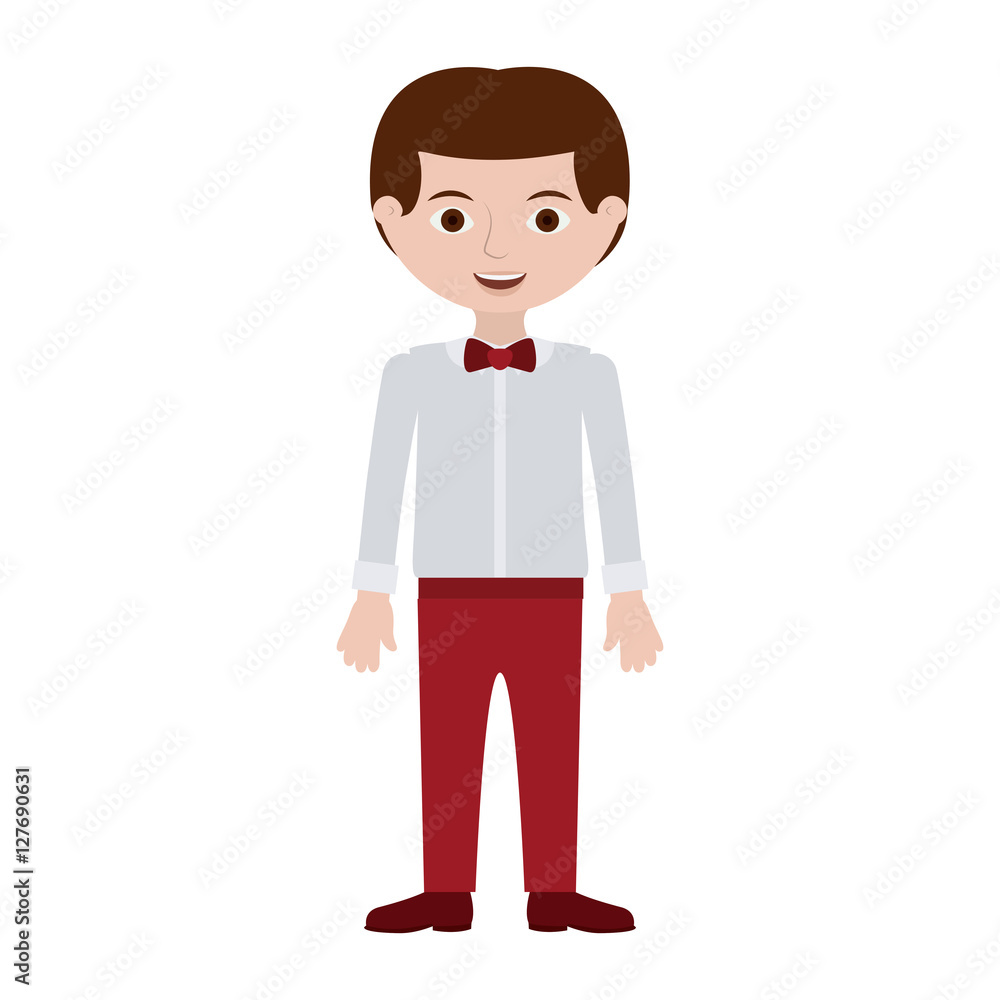 man with formal shirt and bowtie vector illustration man with formal shirt and bowtie vector illustration