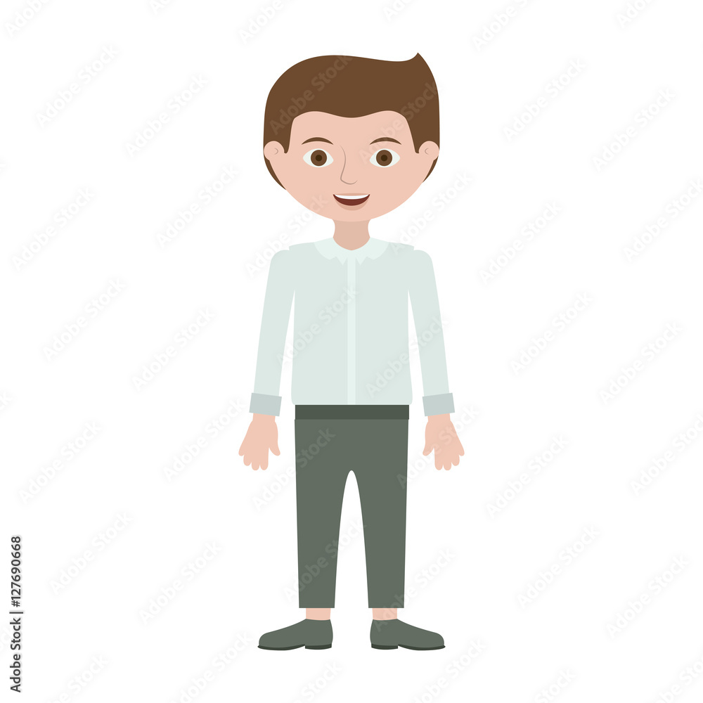 guy with formal suit and pants vector illustration