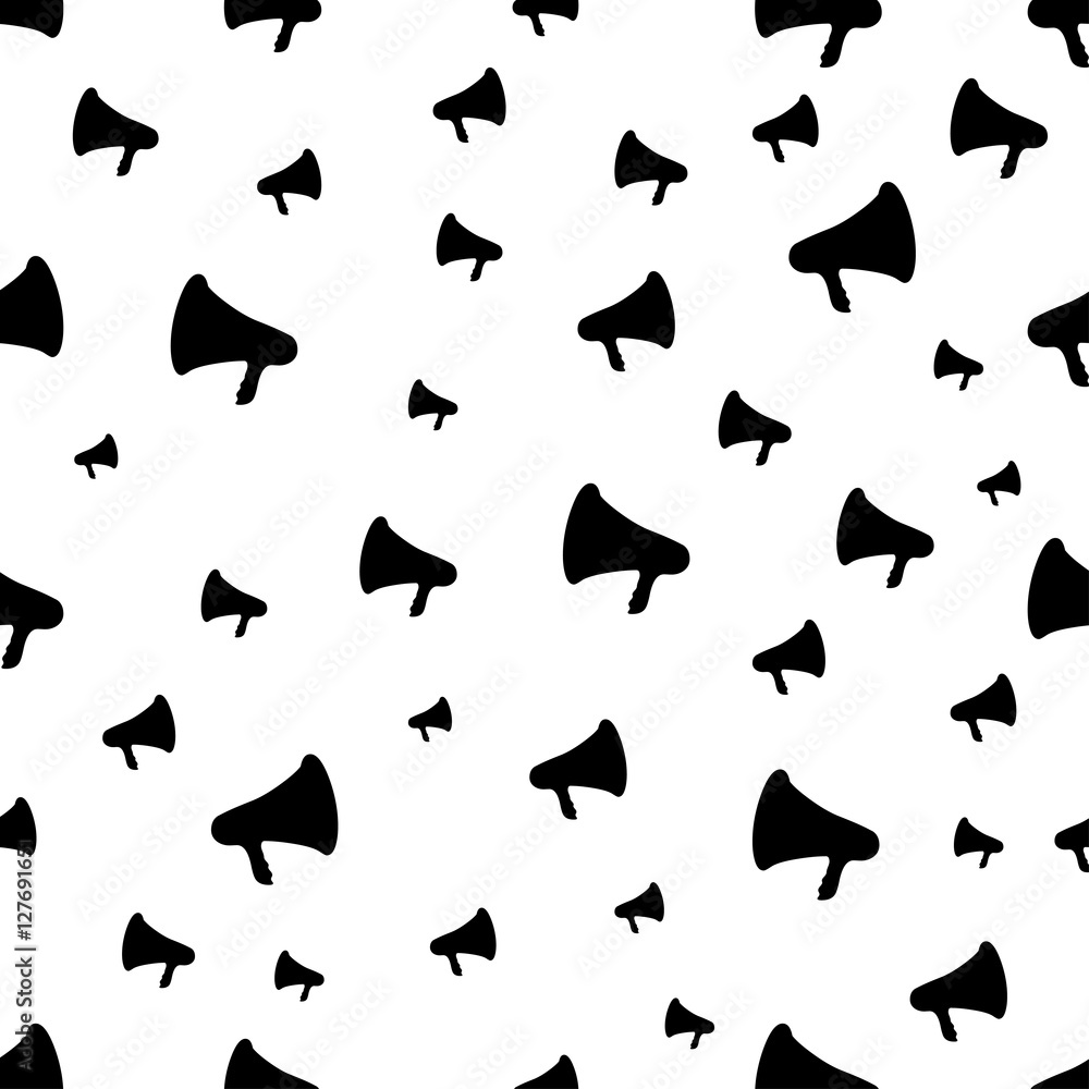 seamless pattern with megaphone