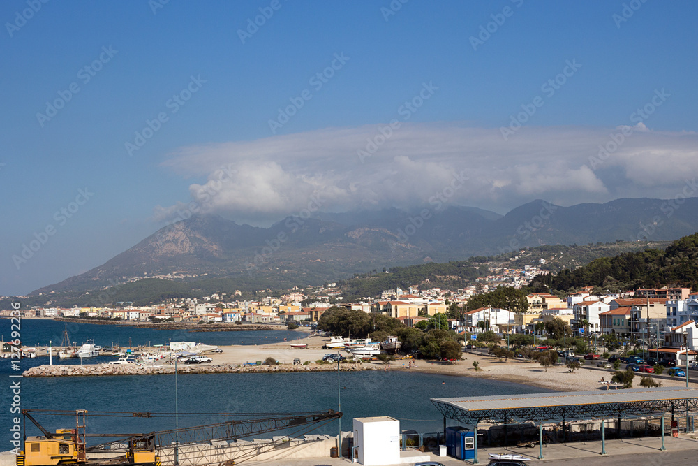 Karlovasi harbor panorama, Samos -  North Aegean islands Greece
