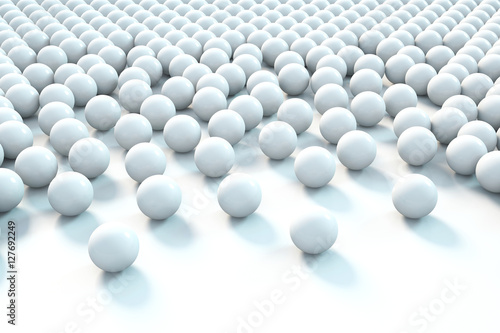 3d rendering of white sphere background