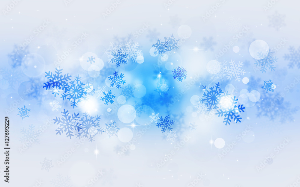 Blue Holiday Snow Background