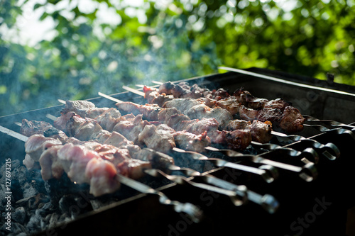 Картината върху платно Cooking Shashlyk