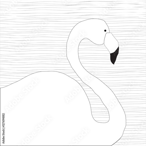flamingo minimal drawing 