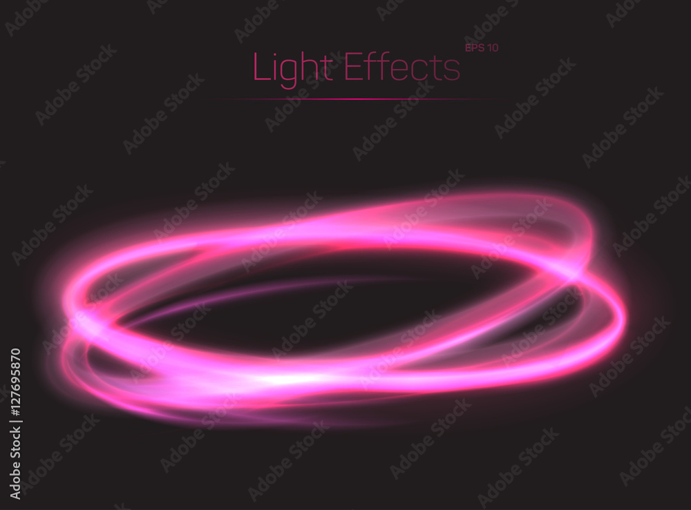 Crossing oval light effects, abstract background Crossing oval light effects, abstract background