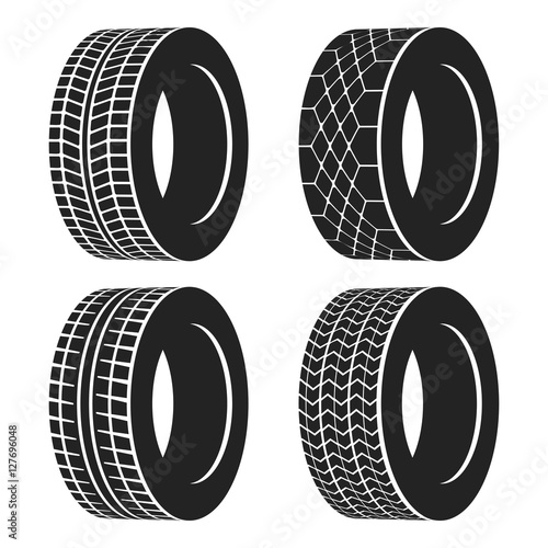 Car tire or rubber wheel for auto isolated