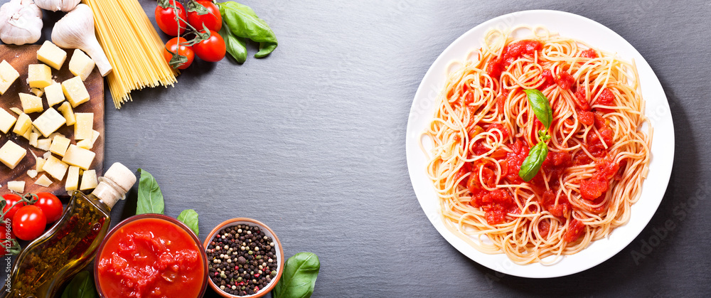 pasta with tomato sauce with ingredients pasta with tomato sauce with ingredients