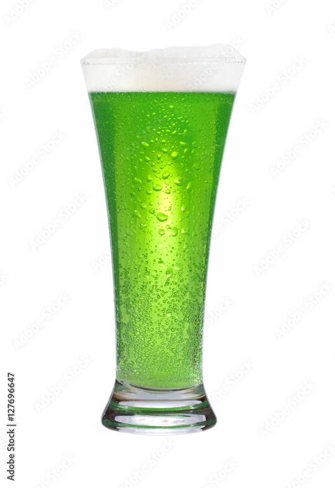 glass of green beer glass of green beer
