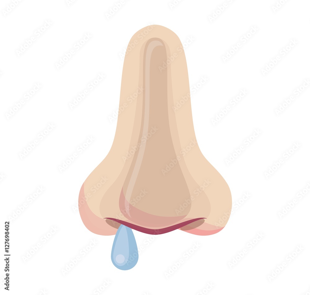 human nose with symptoms of illness human nose with symptoms of illness