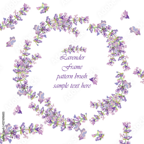 Vintage Lavender wreath card