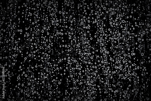 Water drops black and white background