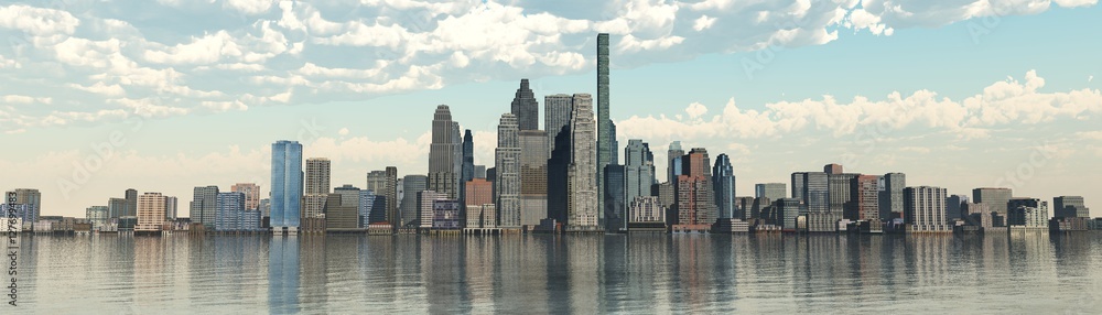 Obraz premium panorama cityscape. modern high-rise buildings. panorama of the central part of the city. 