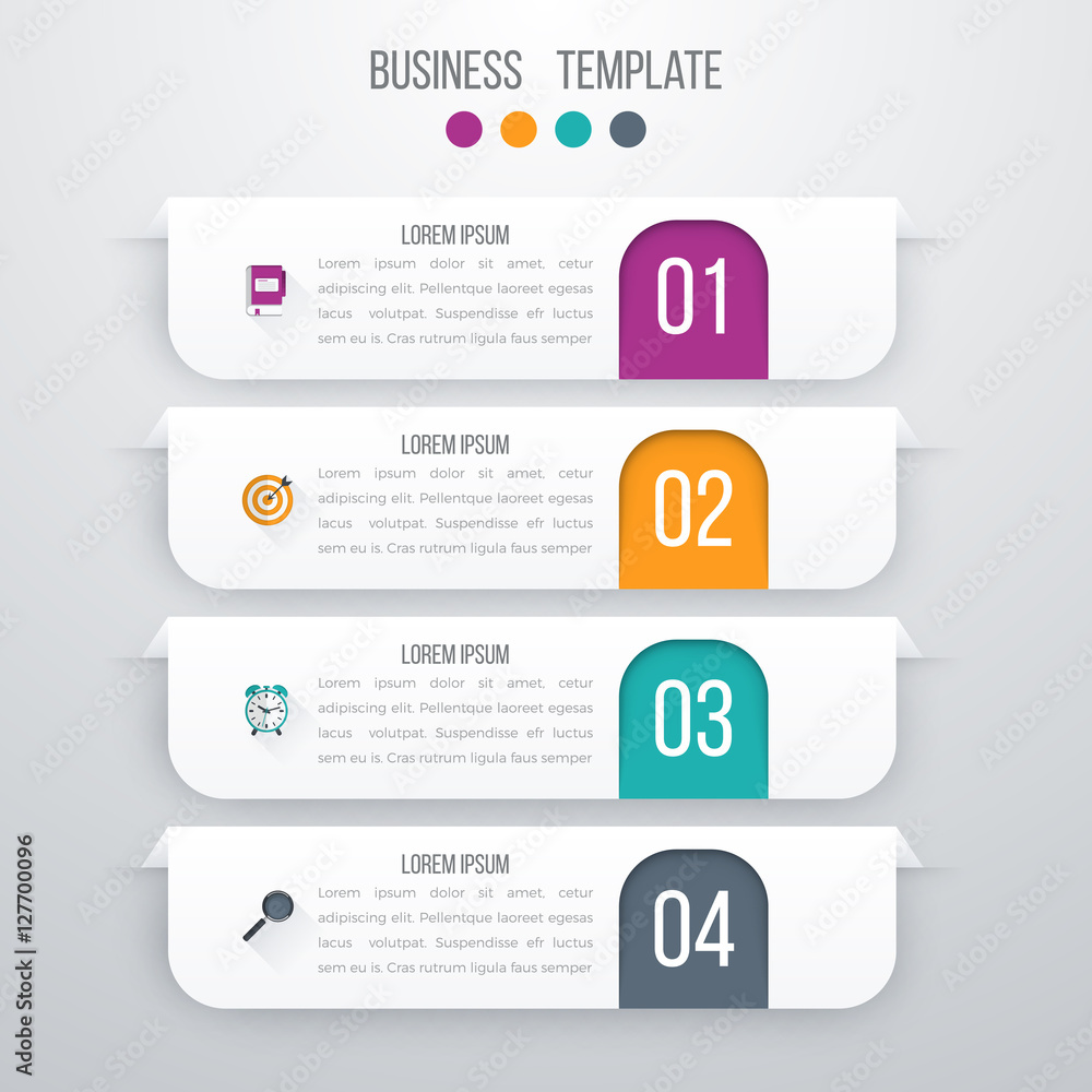 Vector illustration infographics four options Vector illustration infographics four options