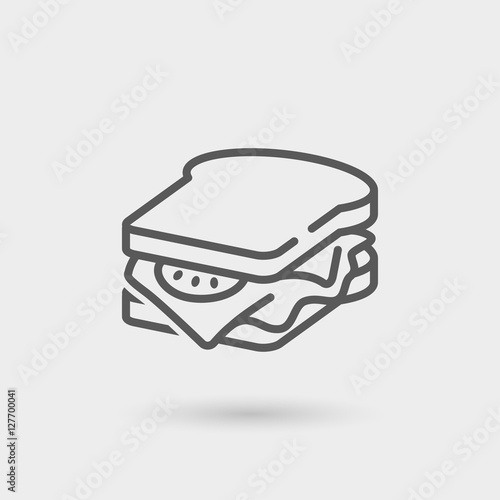 sandwich thin line icon