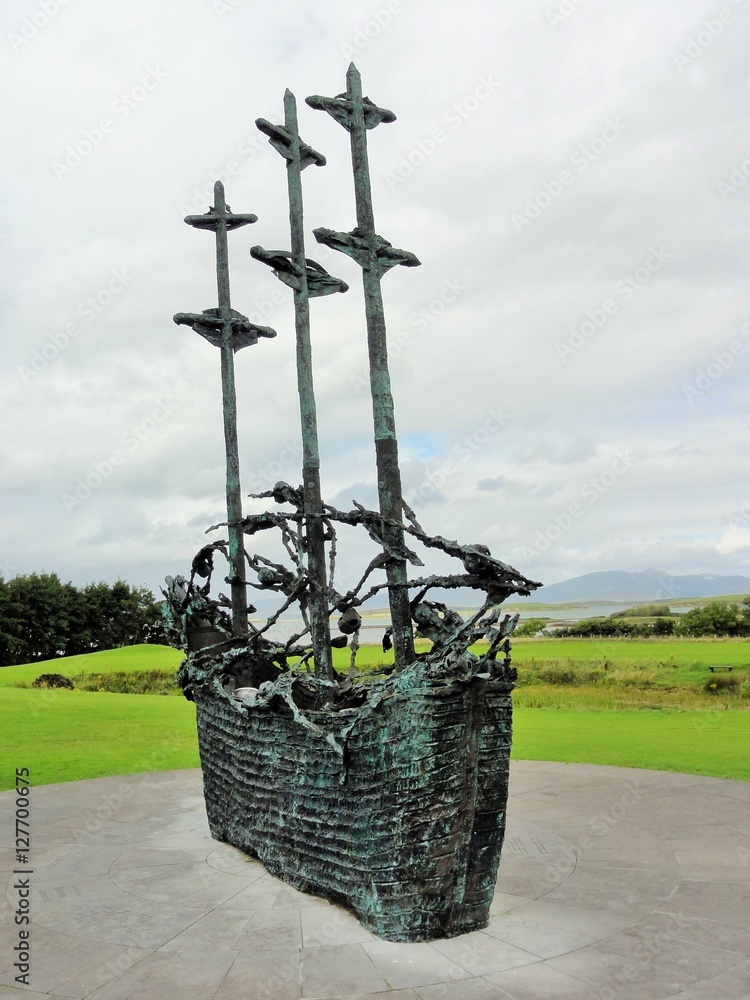 National Famine Monument in Murrisk, County Mayo , Ireland Monument in