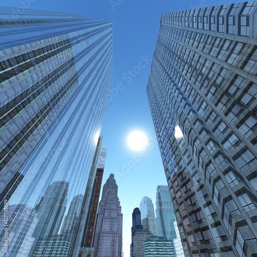 panorama cityscape. modern high-rise buildings. panorama of the central part of the city.  